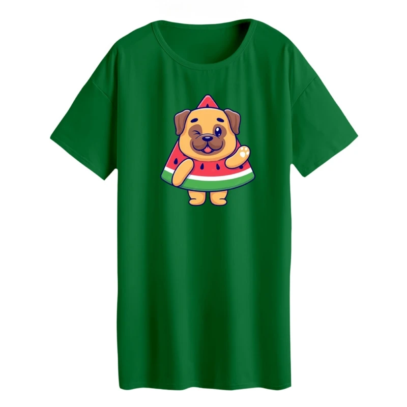 تی شرت لانگ آستین کوتاه زنانه مدل سگ یلدایی کد 2