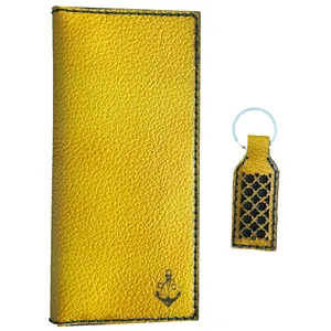 ست کیف پول و جاکلیدی چرمی چرم لنگر کد L204