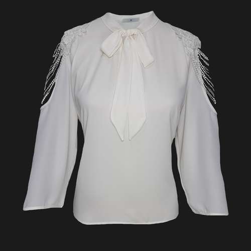 بلوز زنانه مدل ژنرال SZH011W رنگ سفید