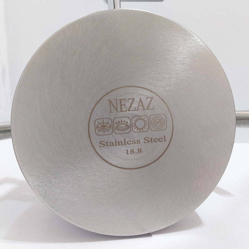 ست کتری و قوری نزاز مدل هرمی تمام استیل