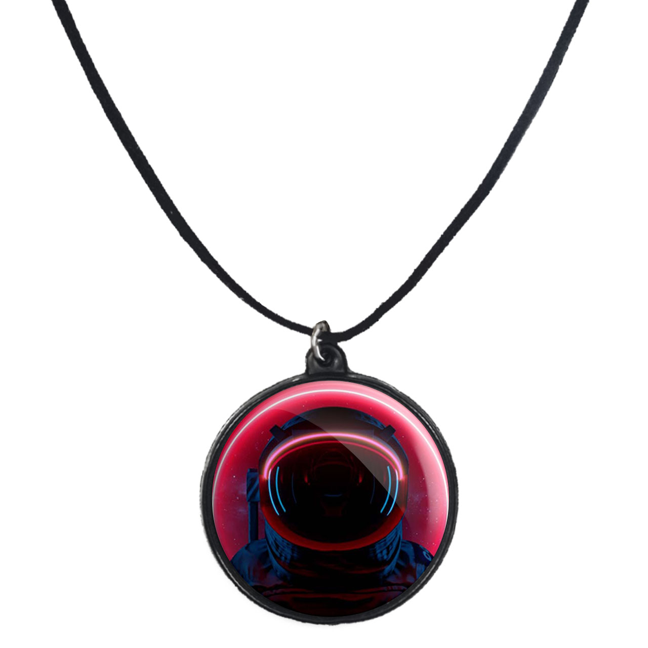 گردنبند پرمانه طرح فضانورد کد pmb.10301 مدل دو طرفه