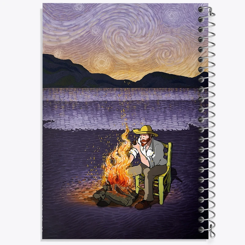 دفتر لیست خرید 50 برگ خندالو طرح ونسان ونگوگ کد F5068