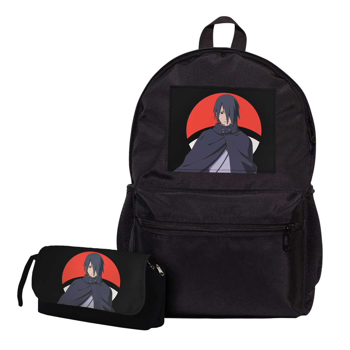کوله پشتی طرح Sasuke Uchiha کد Naruto به همراه جامدادی