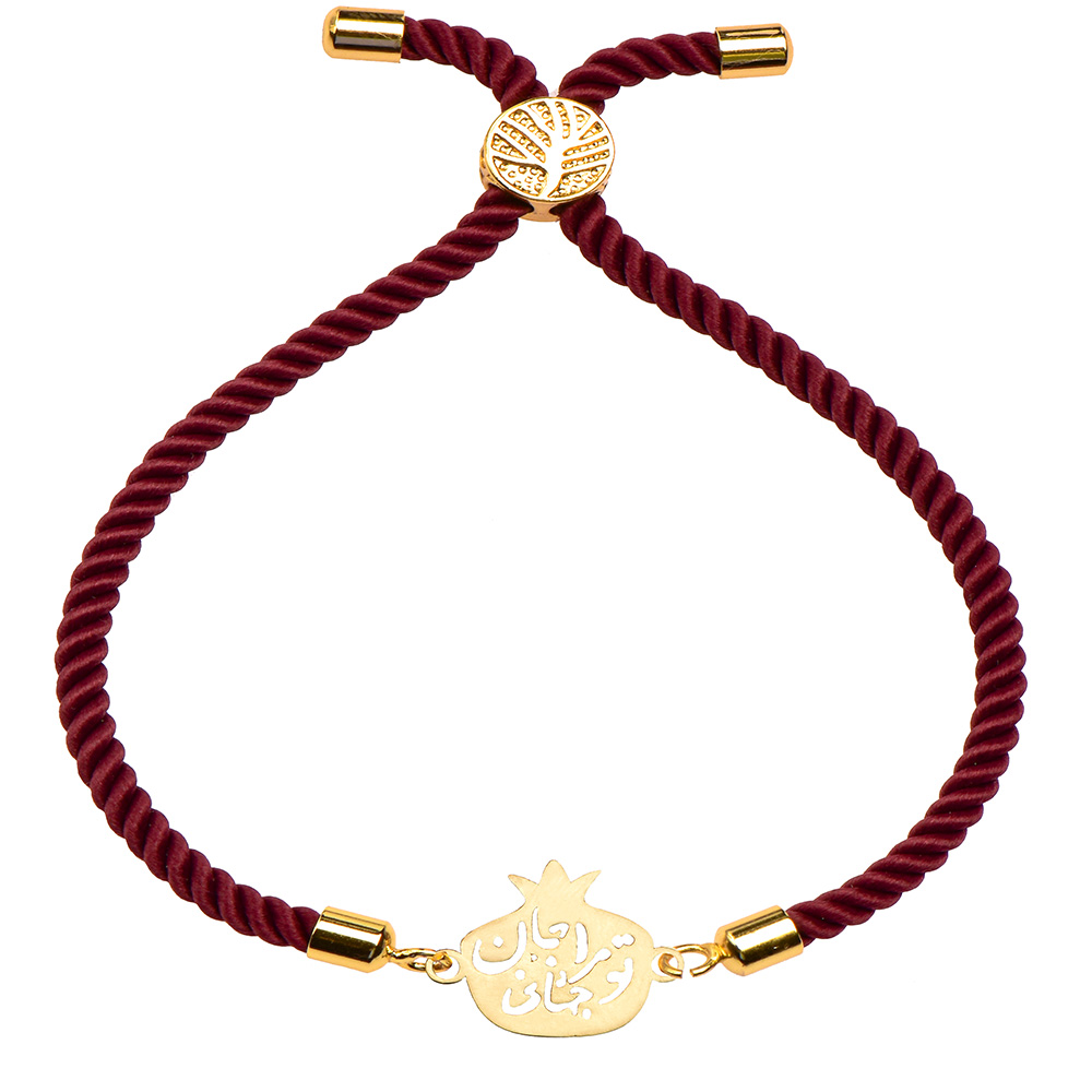 دستبند طلا 18 عیار زنانه کرابو طرح انار مدل Kr1698