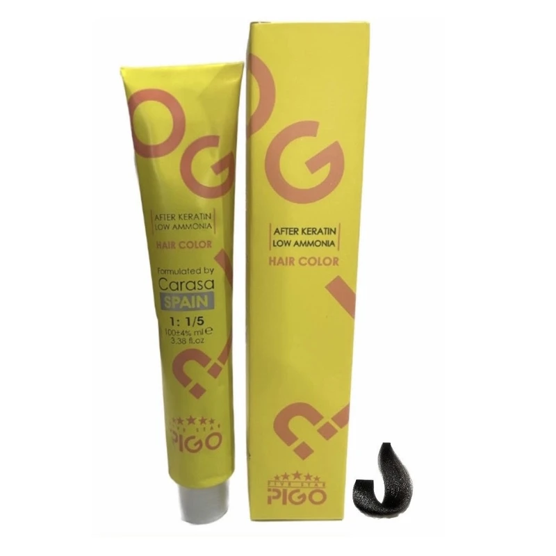 رنگ مو پیگو شماره 11-6 حجم 100 میلی لیتر رنگ بلوند دودی تیره قوی