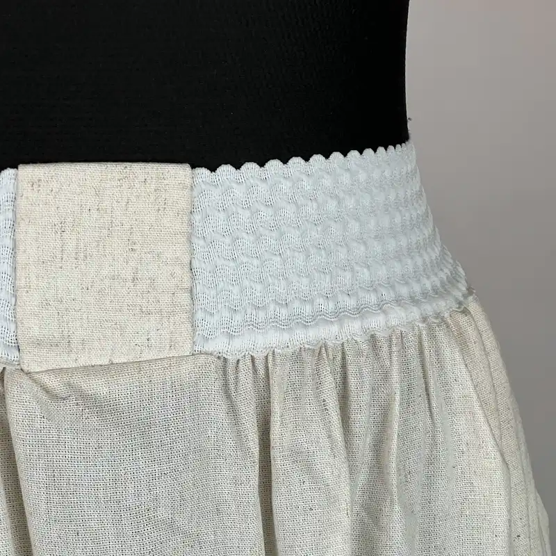دامن کلوش زنانه مدل لینن کد AK1290 رنگ کرم
