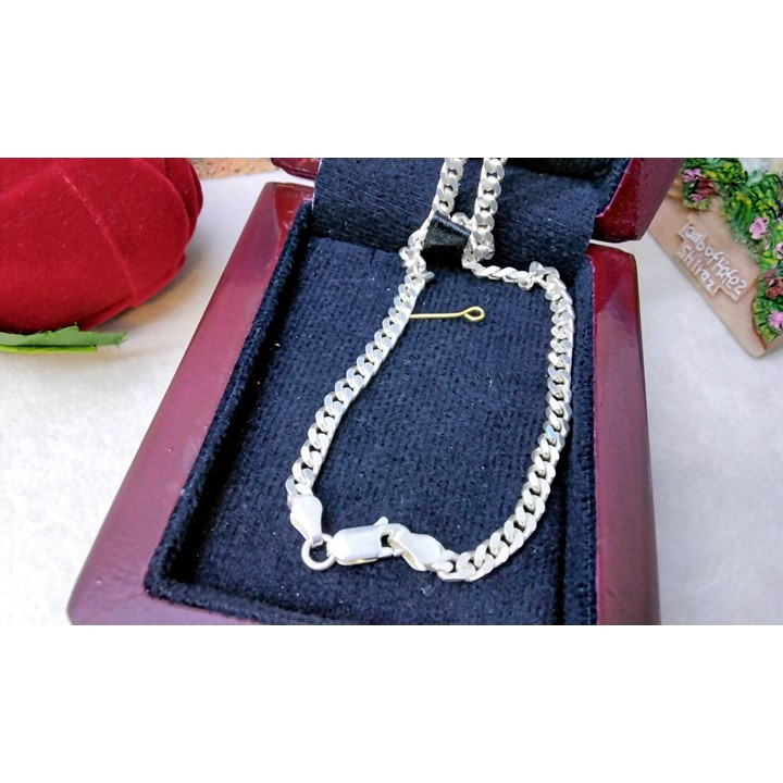 زنجیر نقره مردانه مدل gol-1279