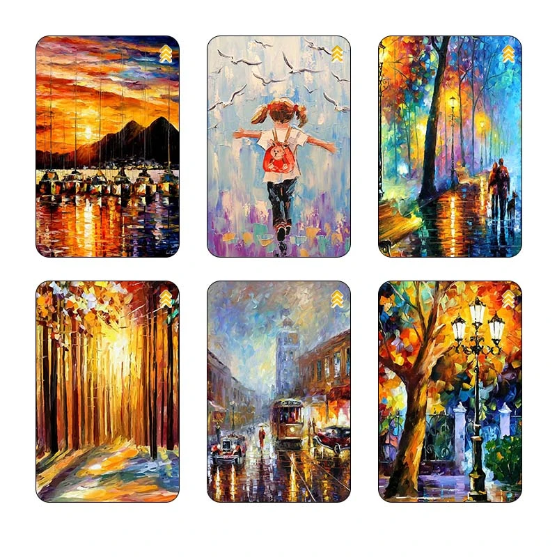 استيکر کارت کارنيکا طرح نقاشی‌های آبرنگی Watercolor Paintings کد 65836 مجموعه 6 عددی