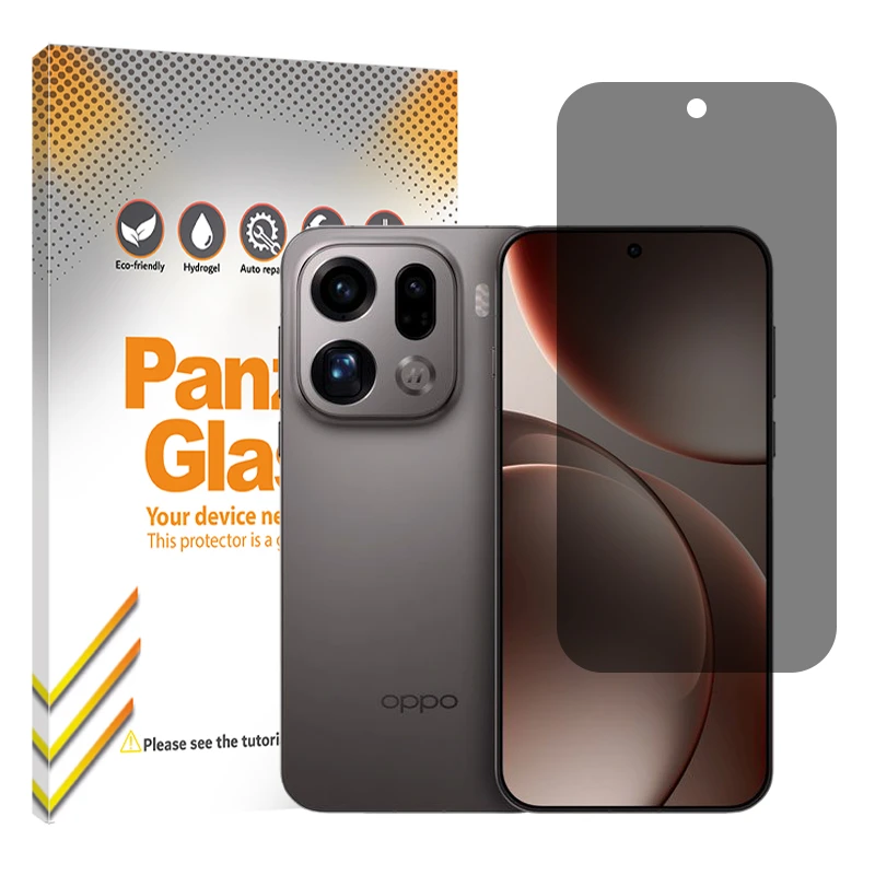 محافظ صفحه نمایش حریم شخصی پنزر گلس مدل تمام چسب مناسب برای گوشی موبایل اوپو Find X9 Pro