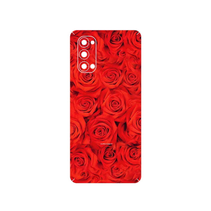 برچسب پوششی ماهوت مدل Red_Flower مناسب برای گوشی موبایل اپو Reno4 Pro 5G