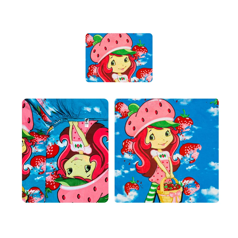 سرویس ملحفه 1 نفر 3 تکه آدنو مدل توت فرنگی کد MC08