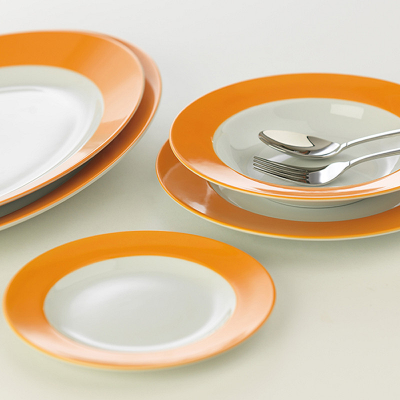 پیش دستی چینی زرین ایران مدل ایتالیا 19 درجه عالی بسته 6 عددی