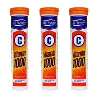 قرص جوشان ویتامین ث 1000 با طعم پرتقال های هلث 3 بسته 20 عددی