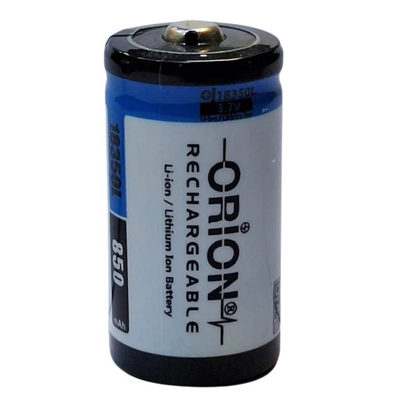 باتری لیتیومی قابل شارژ اوریون مدل 18350 ظرفیت 850 میلی‌ آمپر ساعت