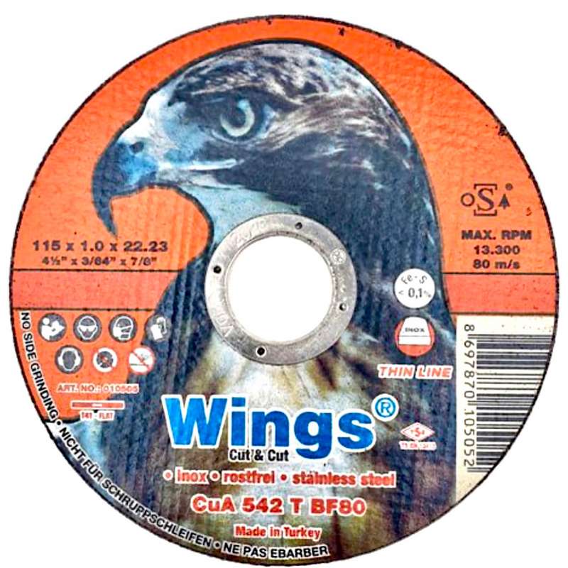 سنگ استیل بر وینگز مدل 115 بسته 10 عددی