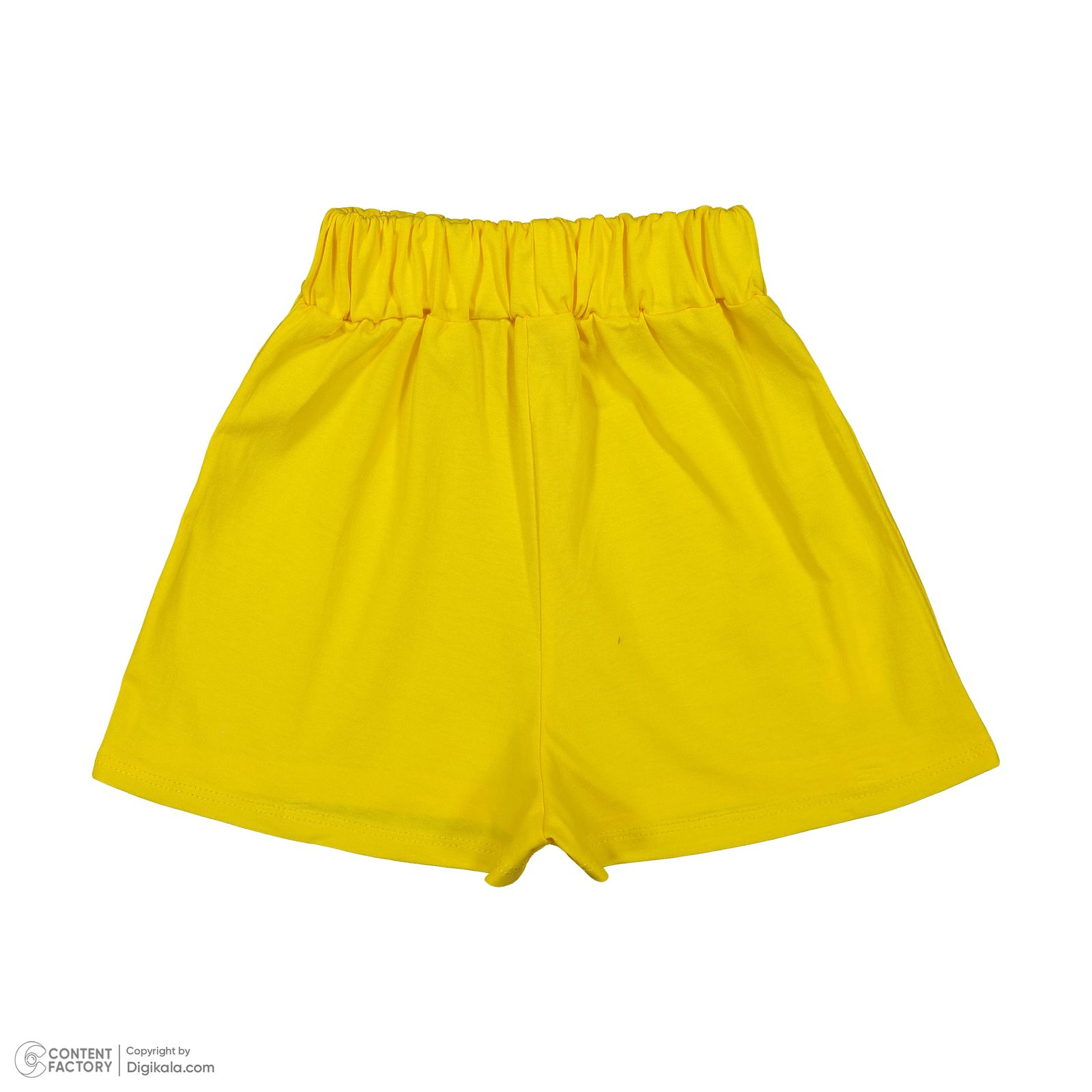 ست تی شرت آستین کوتاه و شلوارک دخترانه مادر مدل گاردن کد 92-16 رنگ زرد -  - 7