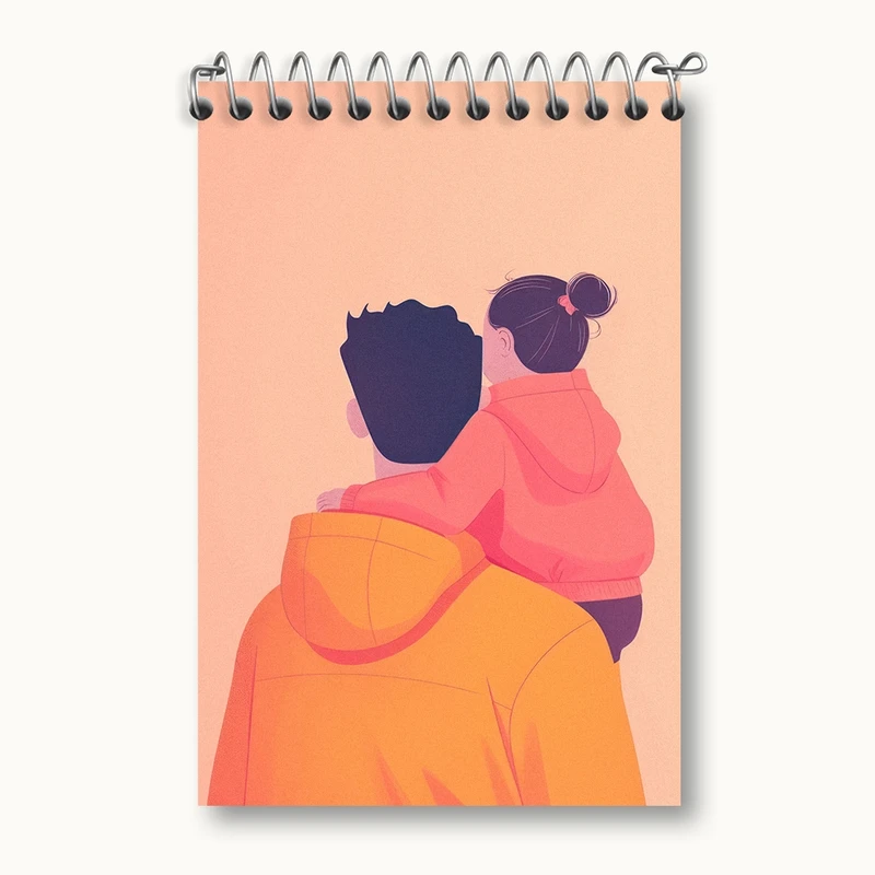 دفتر یادداشت 50 برگ خندالو مدل پدر و دختر کد F2680