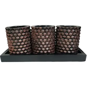 گلدان بتنی مدل ایلیا مجموعه 4 عددی