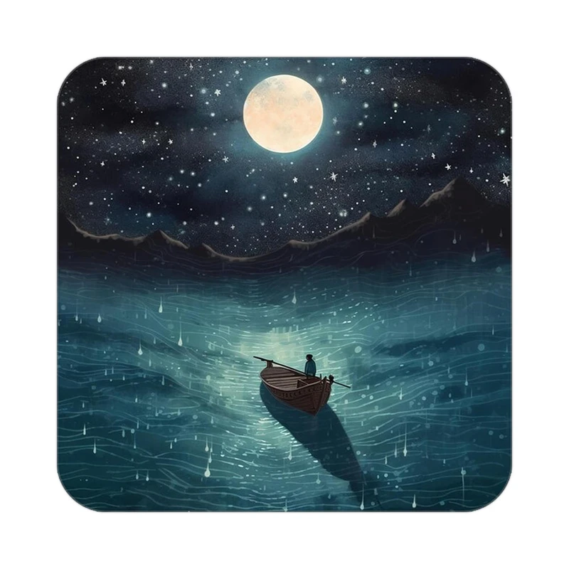 زیر لیوانی کاکتی طرح ماه و ستاره مدل mp53131