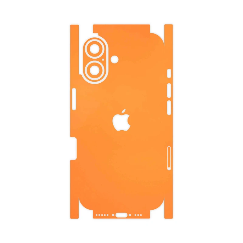 برچسب پوششی ماهوت مدل Matte-Orange-FullSkin مناسب برای گوشی موبایل اپل iPhone 16