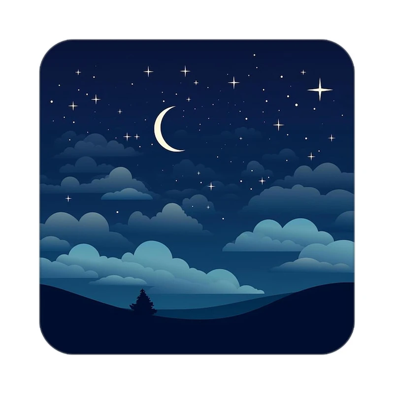 زیر لیوانی کاکتی طرح ماه و ستاره مدل mp53171