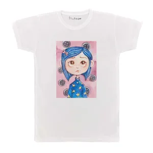 تی شرت بچگانه پرمانه طرح کورالین کد pmt.4812