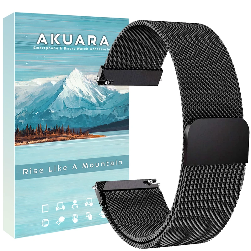 بند آکوآرا مدل Milanese AK مناسب برای ساعت هوشمند سامسونگ Galaxy Gear S3 Frontier SM-R760 / Neo R381 / Live 382