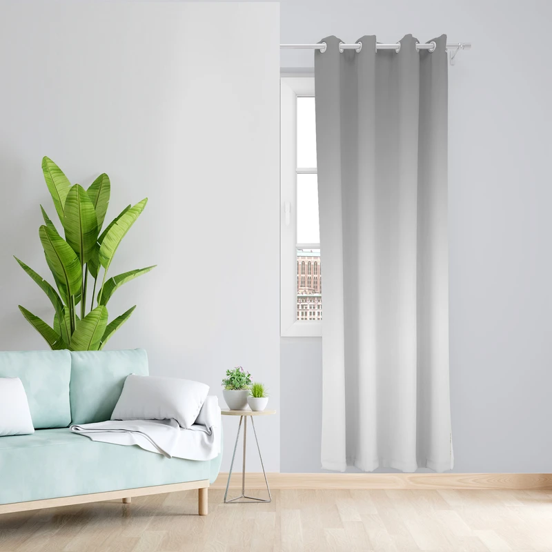 پرده طرح سایه روشن مدل مخمل پانچی کد  L 258 Z سایز 140x200 سانتی متر