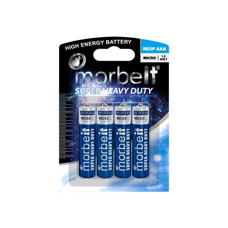 باتری قلمی موربیت مدل کارتی بسته چهار عددی