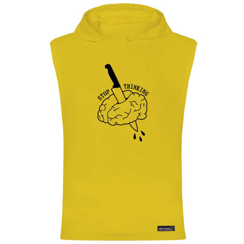 تاپ کلاه دار مردانه 27 مدل STOP THINKING کد WN696