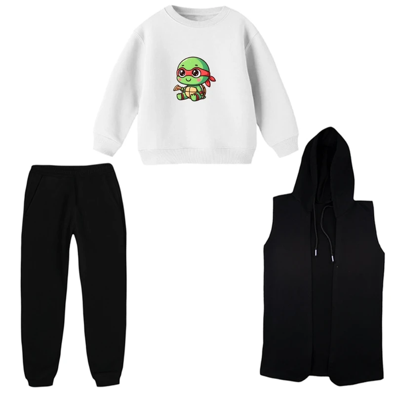 ست 3 تکه لباس راحتی بچگانه مدل لاک پشت نینجا کد 02