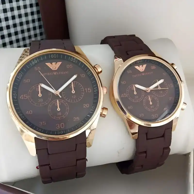 ست ساعت مچی عقربه ای زنانه و مردانه مدل تک موتور 010