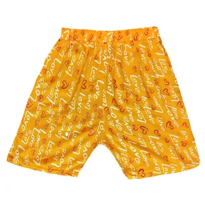 شلوارک زنانه مدل نخی کد 473 رنگ زرد 