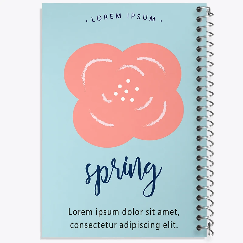 دفتر نقاشی 50 برگ خندالو طرح مینیمال بهار کد N100