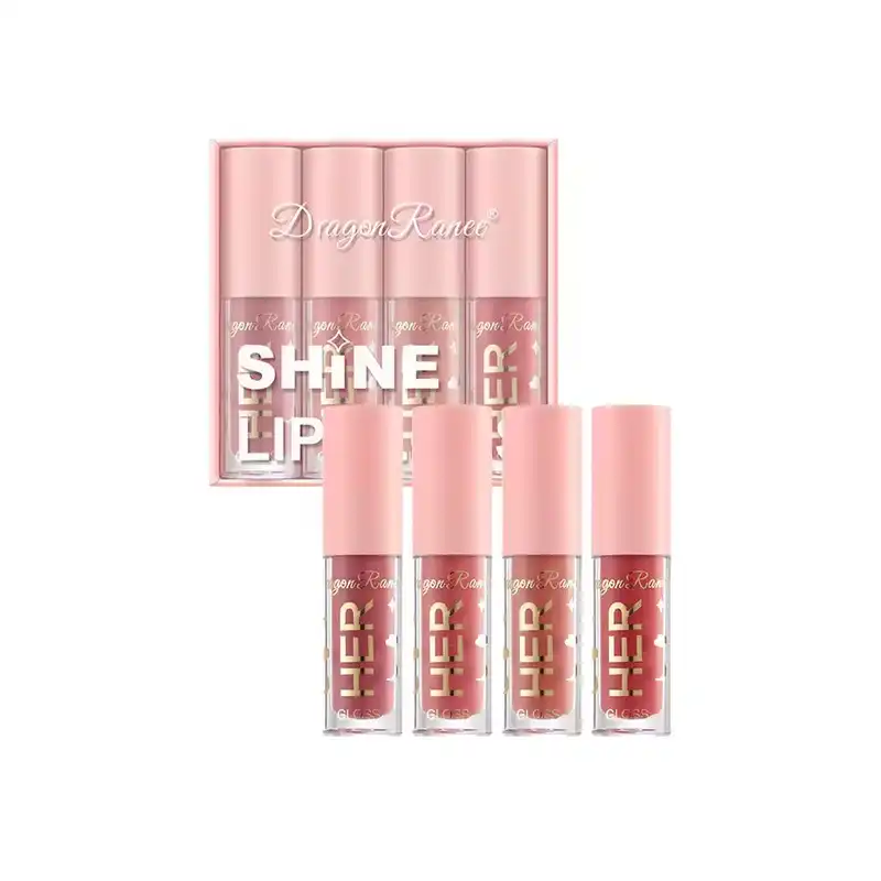 برق لب مایع دراگون رانی مدل Shiny کد A مجموعه 4 عددی