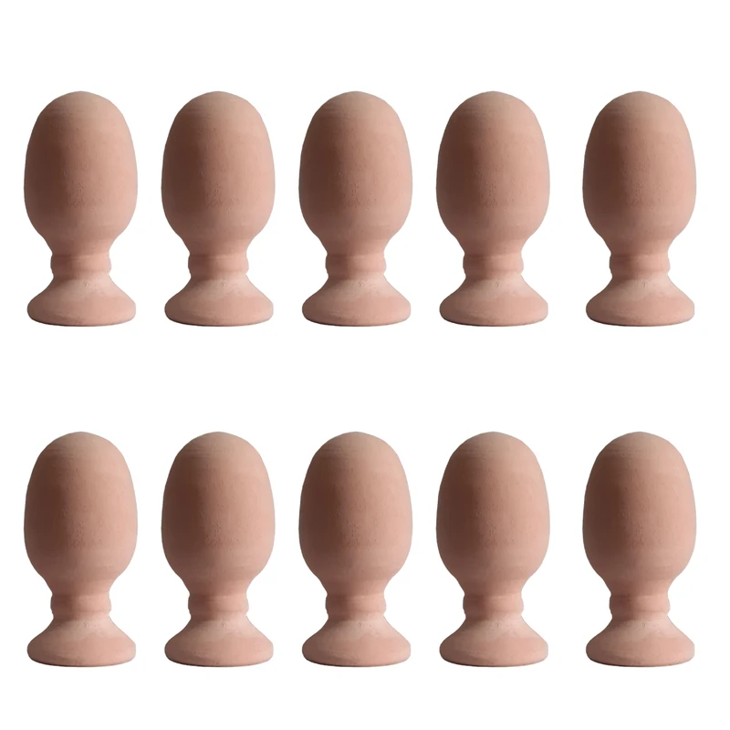 تخم مرغ سفالی خام مدل پایه دار بسته 10 عددی