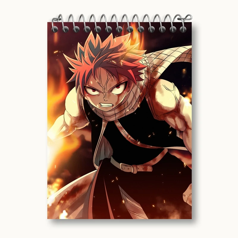 دفتر یادداشت 50 برگ خندالو مدل ناتسو انیمه فری تیل Fairy Tail کد 16478