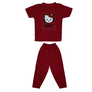 ست تی شرت و شلوارک دخترانه کد 888KZR