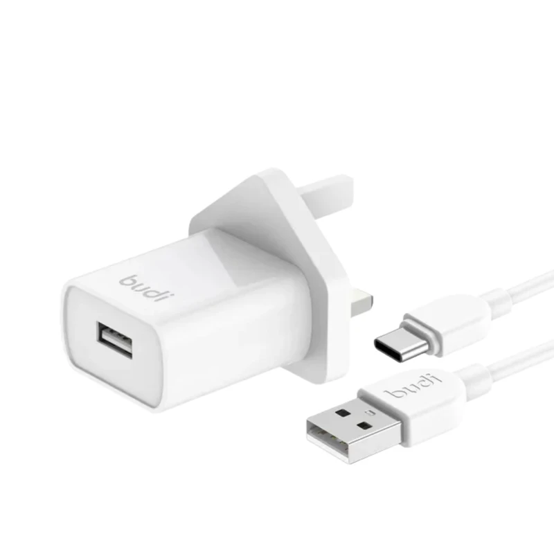 شارژر دیواری 12 وات بودی مدل AC356UTW به همراه کابل تبدیل USB-A به USB-C