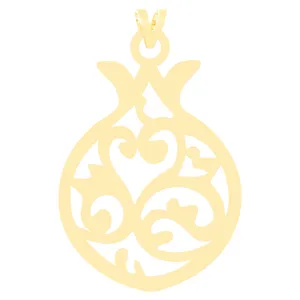 آویز گردنبند طلا 18 عیار زنانه الن نار مدل 3165 طرح انار