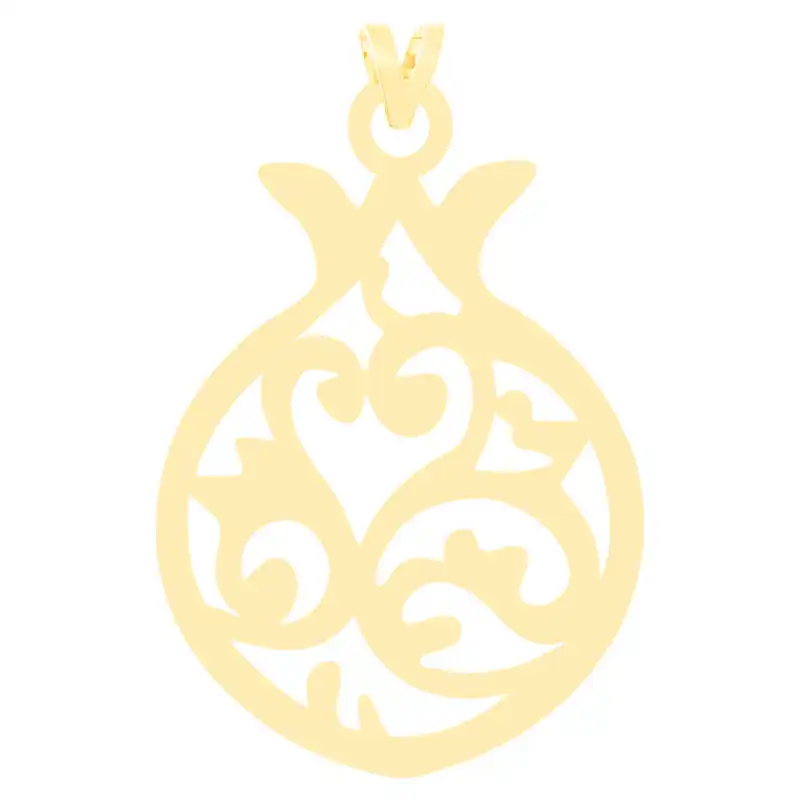 آویز گردنبند طلا 18 عیار زنانه الن نار مدل 3165 طرح انار