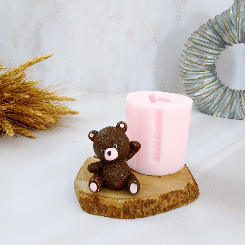 قالب شمع کوشا اکسسوری مدل خرس تدی کد 03
