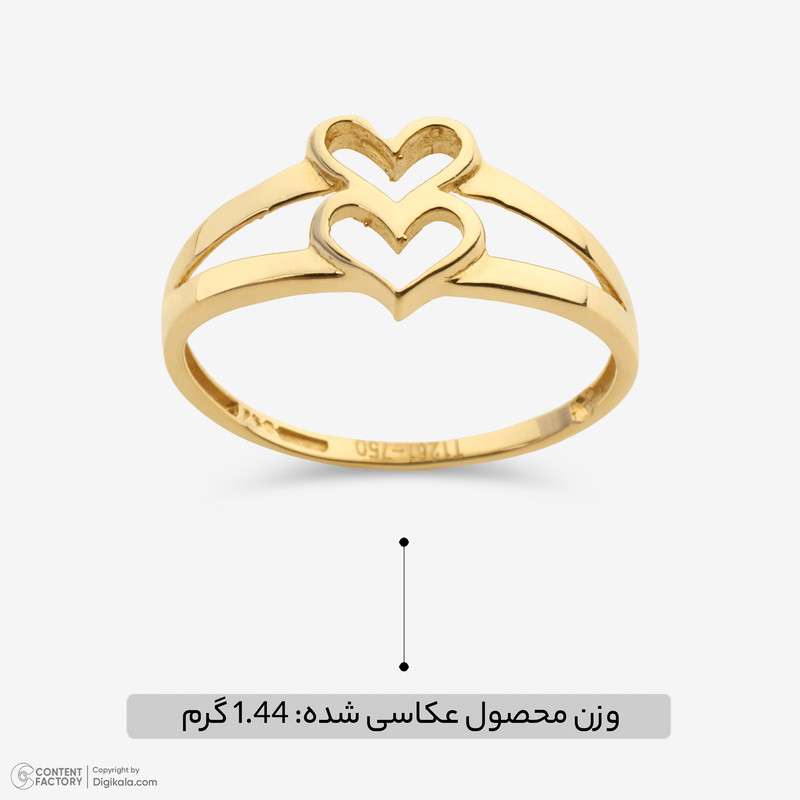 انگشتر طلا 18 عیار زنانه دوست خوب مدل Dk9667 - 2