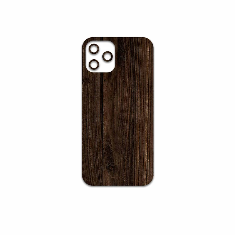 برچسب پوششی ماهوت مدل Dark-Walnut-Wood مناسب برای گوشی موبایل اپل iPhone 12 Pro