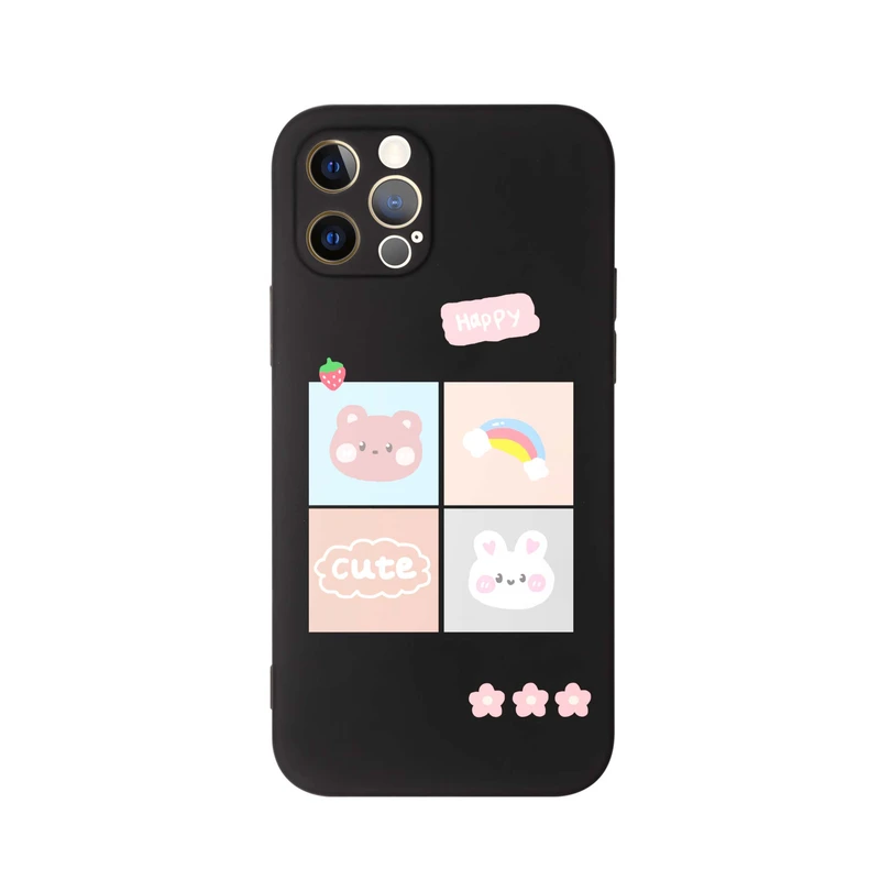کاور قاب گارد طرح خرس و خرگوش کد t9813 مناسب برای گوشی موبایل اپل iphone 12 Pro 