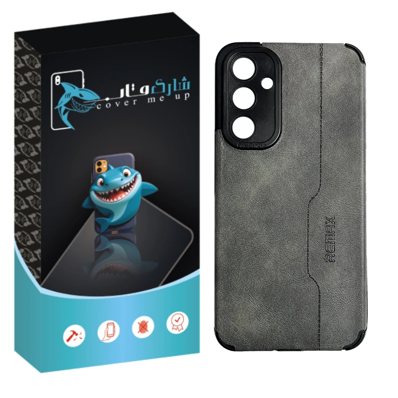 کاور شارک قاب مدل چرم RMX مناسب برای گوشی موبایل سامسونگ Galaxy A24