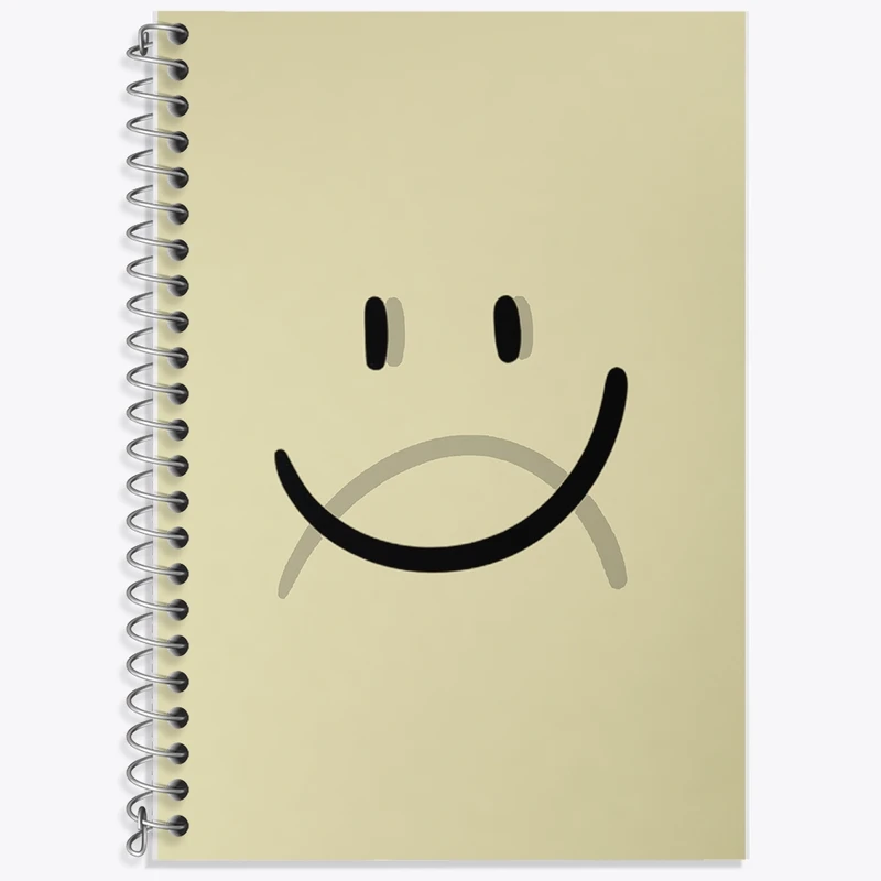 دفتر زبان 50 برگ خندالو مدل دو خط طرح خوشحال و ناراحت کد F1881