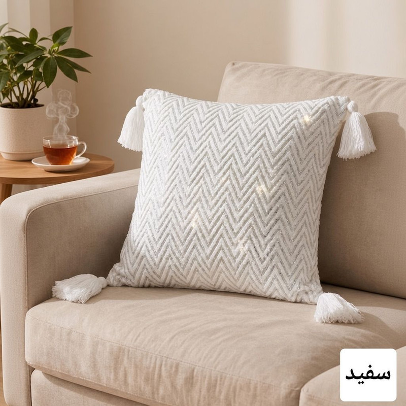 کاور کوسن شبینو مدل لمه ترک براق سایز 40*40 سانتی متر