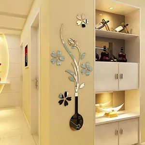 آینه پلکسی گلس مدل گل و گلدان کد 4414