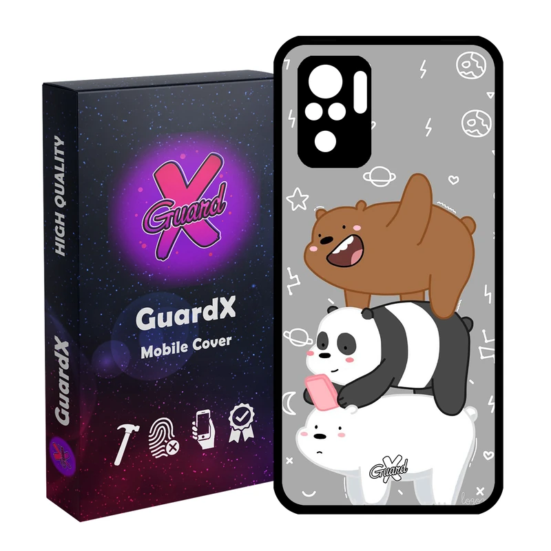 کاور گارد ایکس طرح خرس های کله فندقی مدل CHL50383 مناسب برای گوشی موبایل شیائومی Redmi Note 10 4G / Redmi Note 10S